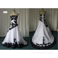 Custom Handmade White Color Bateau Neckline Fashion Ball Gown Empire Prom Dress